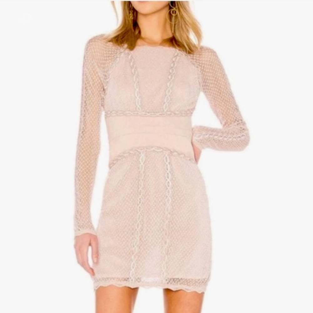FREE PEOPLE $250 Women Lace and Mesh Body-Con Dress Size S NWT - Picture 3 of 6